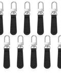 10 Piece Leather Zipper Pull Replacement Kit For Luggage Backpacks Jackets Purses Handbags And Suitcases Durable PU Leather And Zinc Alloy