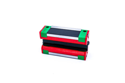 HGH20CA Linear Guideway With Heavy Load Block, Top Mount, Light Preload Z0, Normal Precision C, Self Aligning Arc Groove, HG Series H Block Rock Solid For Smooth, Accurate CNC, Robotics, And Automation Motion, top-view block