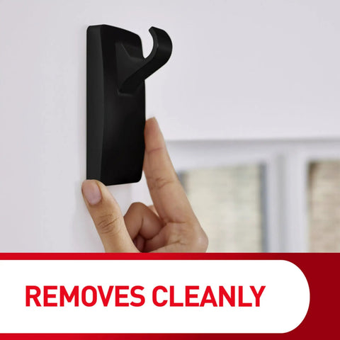 Hassle Free Wall Mount Hardware That Slides Right Onto Medium Black Curtain Rods With Heavy Duty Adhesive Strips Quick Install No Screw Marks Just Pop On And You Are Set For Every Room