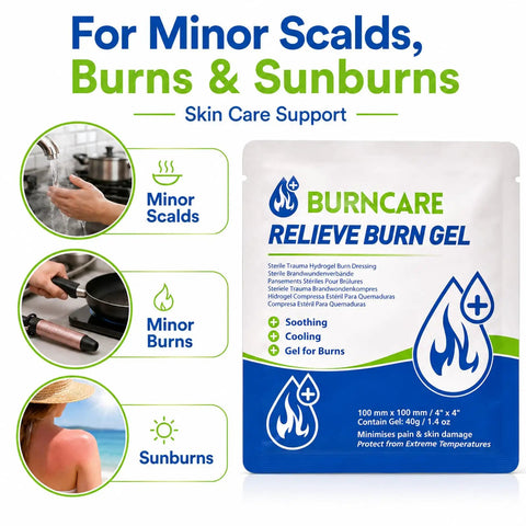 Pack of Burn Gel With Aloe For Minor Skin Wounds On The Go 40g Packet Single Use Emergency Gel That Cools Red Skin Moisturizes Damaged Skin