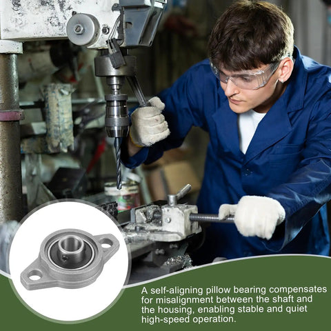 4 Pack KFL08 Pillow Block Bearings 8mm Inner Diameter Self Aligning Mounted Flange Bearing Zinc Alloy Steel ABEC5