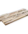 3D Wood Wall Panels Set of 10 Reclaimed Barnwood Planks for Rustic DIY Wall Decor Weathered White Finish No Tools Needed Handmade Look Covers 9.5 Sq Ft