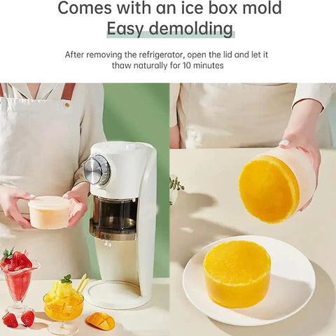 Game Changer Countertop Ice Maker Machine delivers fast crushed ice with easy demolding of ice block from mold.