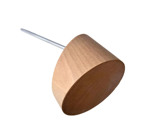 Wooden base of Montessori Color Globe 8.7 Inch Beechwood World Globe With Continent Outlines for Kid-Friendly Learning