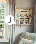 Built Like A Tank Walnut Wood Corner Shelf Brackets For Wall Mounted Displays Heavy Duty Support Braces showcasing a solid design in a cozy room.