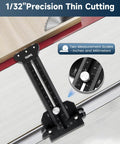 Triple Pulley Thin Rip Jig For Table Saw And Router Table, CNC precision tool for narrow strip cuts, 3-pulley design.