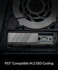 M2 Pro Heatsink Cooler For M.2 2280 SSDs, Crazy Good Cooling And Solid Heat Dissipation For PC And PS5, Stops Throttling And Keeps Your SSD Running Fast And Smooth. installed on M.2 2280 SSD in PS5