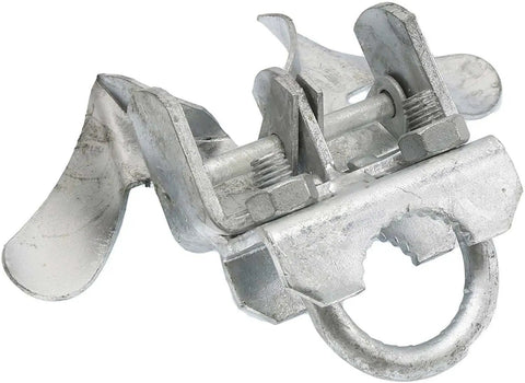 Chain Link Fence Butterfly Gate Latch 1 3/8" x 2" (1 7/8" OD) in silver metal showing latch mechanism detail.