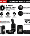 Product features of Must Have Forty Eight Piece One Quarter Inch Mini Socket Ratchet Set With Seventy Two Teeth Ratchet, Metric Shallow Sockets Four To Fourteen Millimeter including corrosion resistance and chrome vanadium material.