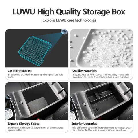 Features of Center Console Organizer for 2022 2026 Hyundai Tucson SEL SE XRT Armrest Storage