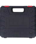 Black carrying case for Jauarta Cordless Plate Shear Electric Drill Sheet Cutter, durable and portable design.