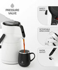 Thermal Coffee Carafe 74oz Stainless Steel Vacuum Insulated Water Jug For Hot Or Cold Beverages Big Double Wall Dispenser