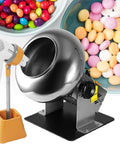 Heavy Duty Chocolate Sugar Coating Machine And Candy Polisher, 320mm stainless steel build, perfect for glossy coatings.