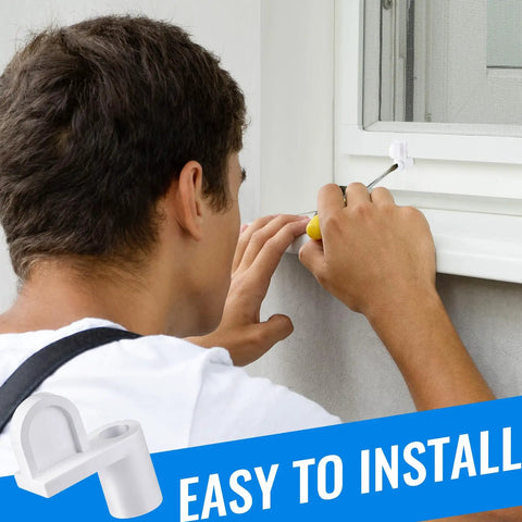 Installing 24 Pack Nylon Window Screen Clips with Screws for 3/8 Inch Frames, DIY repair on window frame.
