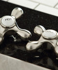 Handles of Heritage 8 Inch Centerset Kitchen Faucet in Brushed Nickel With Solid Brass Construction Duraseal Washerless Cartridge