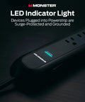 Heavy Duty 1200 Joule Surge Protector With 6 Foot Cable Six Outlets And Two USB A Ports For Home Office Use Fireproof MOV Dual Mode Technology