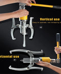 Heavy Duty 20 Ton Hydraulic Gear Puller Kit 3 In 1 Design For 3 Or 2 Jaw Bearing Separator Tool With 360 Degree Pump Head And High Strength Steel Legs To Kick Stuck Hub Bearings Loose In Any Home Garage Or Pro Shop Work Today, vertical and horizontal use