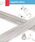 COYOUCO stainless steel spring wire, 50 cm length, 0.2 mm diameter, full-hard straight wire, 40 pcs