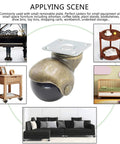 Antique Gold 1.5 Inch Swivel Furniture Caster Wheels With Screws Set Of 4 shown in various furniture applications
