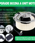Upgraded 8832NA Blower Motor 100CFM Replacement For 8832N Series Exhaust Fans Pure Copper JA2B099N shown with installation directions