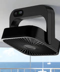 Magnetic Travel Fan With Five Adjustable Speeds Cruise Ship Approved Battery Powered Personal Cooler mounted on ceiling.