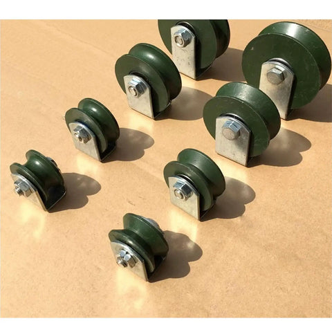 Heavy Duty Rock Solid V Groove Gate Track Roller With Reinforced Steel Bracket For Super Smooth Driveway And Warehouse Door Glide Supports Hefty Loads With Double Sealed Bearings And All Required Mounting Hardware Included