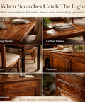 Killer Wood Scratch Repair Balm And Furniture Polish For Finished Countertops No Color Matching Needed on dining, coffee tables, chairs, cabinets, sideboards.