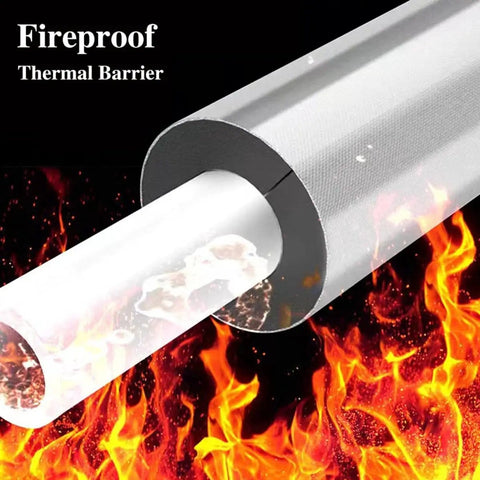 Insulated Foam Pipe Wrap For Air Conditioning Lines No Sweat Half Split Water Pipe Insulation With Aluminum Film Shield