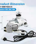 Premium Washer Drain Pump Assembly Replaces DC97 19289F PX3516 01 showing product dimensions and design features.