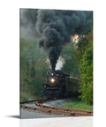 Locomotive Train Wall Art Canvas Poster Dope Vintage Steam Engine Railroad Print For Living Room And Bedroom Decor Modern Frame Style 8x12 Inch 20x30 Cm