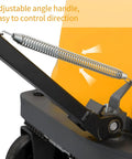 Adjustable angle handle of 3300 Lbs Semi-Electric Pallet Stacker With 98 Inch Lift Height for easy control during operation.