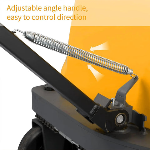 Adjustable angle handle of 3300 Lbs Semi-Electric Pallet Stacker With 98 Inch Lift Height for easy control during operation.