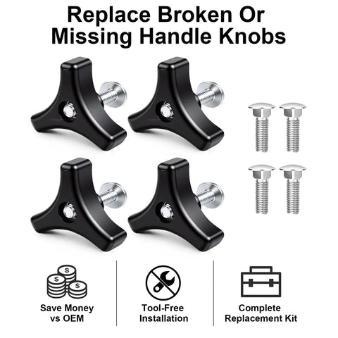 Honda Lawn Mower Handle Knobs Kit Four Pack Replacement Nuts And Bolts Universal Fit For Most Lawn Mowers Triangle Handle Screws