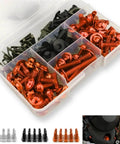 135Pcs Motorcycle Fairing Bolts Screws Nuts Clip Kit For Duke RC Bodywork Race Ready Fasteners Set Compatible With 125 200 250 390 690 790 990 1190 1290 ADV RC8 2020 CNC Aluminum M6 And M5 in plastic box