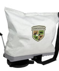 Handheld Seed Spreader For Quick Lawn Sowing With Calibrated Flow Control, 25 Lb Capacity, Heavy-Duty Water-Resistant Fabric And Adjustable Shoulder Strap, Built Tough Broadcast Seeder with logo