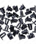 30 Pc Tough As Nails Rocker Panel Molding Clips Easy Snap Install Compatible With Jeep Grand Cherokee 1999 Onward Black Nylon clips from various angles.