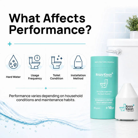 Diagram of factors affecting Automatic Toilet Cleaner That Keeps Your Bowl Fresh With Every Flush, product next to toilet.
