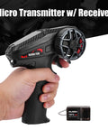 2.4GHz Transmitter With 6CH Receiver For 1/24 And 1/18 RC Crawlers, FHSS 67 Channel Frequency Hop, hand holding device