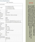 Technical specifications table for TF-NOVA Lidar Sensor For Obstacle Detection, with details on range and accuracy.