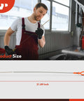 Mechanic holding Honda Civic 1.7L 4 Cylinder Engine Dipstick Stainless Steel Oil Dipstick Measuring Rod beside vehicle.