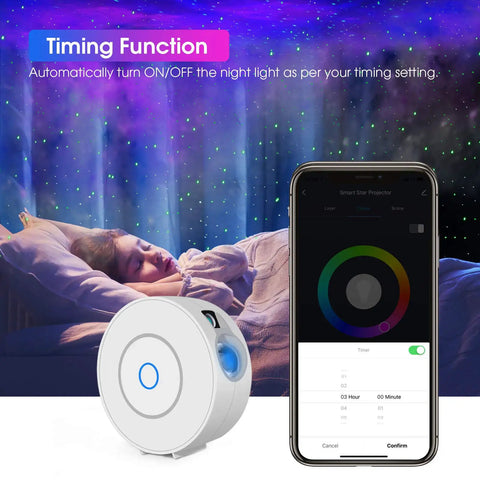 Smart Star Projector With WiFi Galaxy Light And 16 Million Nebula Effects, App Control And Alexa Voice, Timer, Kid Friendly Lit Night