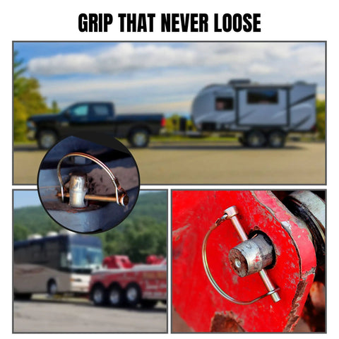 Arch Gold Trailer Pin Pack Of 10 2.75 Inch By 0.25 Inch Shaft Locking Coupler Pins For Heavy Duty Farm Trailers Wagons Towing Lawn PTO And Hitches Durable Rust Resistant on trailer coupler