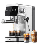 Espresso Coffee Machine With 20 Bar Pressure, LED Touch Screen, Compact Design For Home And Office, brewing coffee