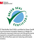 Green Seal Certified logo with 3M science applied to life tagline emphasizing environment-friendly performance improvements.