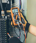 ResPro TRMS BT Bluetooth Multimeter With App Connectivity IP67 Waterproof Housing True RMS Accuracy LED Flashlight 13090T in use
