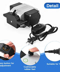 Ktondic air assist pump for laser engraver, black and silver with rotary knob and 110V power cord