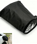 Tough As Nails Ev Charger Cover With Heavy Duty Magnets Shutting Down Rain Snow And UV Rays To Keep Your Electric Plug Sealed While Delivering Rock Solid Outdoor Shielding That Is Simply No Sweat And Flawlessly Secure Black on a vehicle charging port.