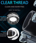 Close-up image of Top Shelf Trailer Lug Nuts Ten Pack with clear threads and burr-free design for easy installation.