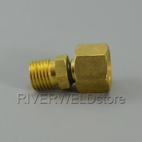 TIG Welding Torch Fitting Connector Adapter M14x1.5 Outside To M16x1.5 Inside, durable metal construction, side view