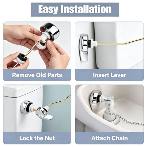 Smooth Side Mount Flush Handle Replacement Kit Crafted From Heavy Duty Zinc Alloy Copper Lever For Standard Toilets Upgrading Your Bathroom With Rust Resistant Trip Lvr Parts That Look Fresh And Perform Tough Without Getting Sticky Or Stuck Over Time. side mount toilet lever installation steps